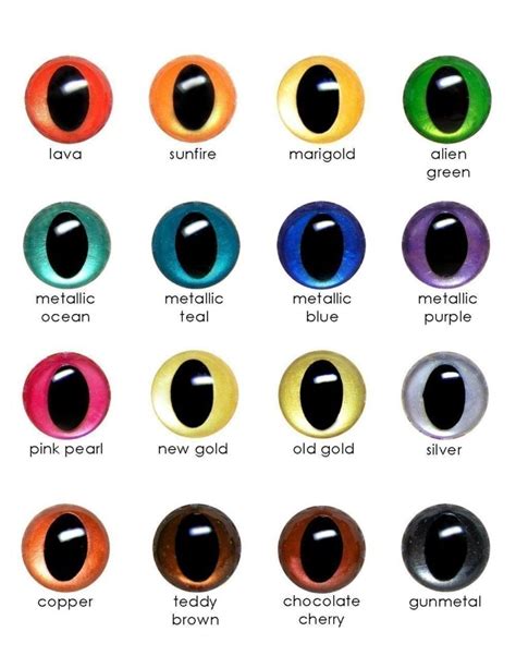 Cat Eye Color Chart .